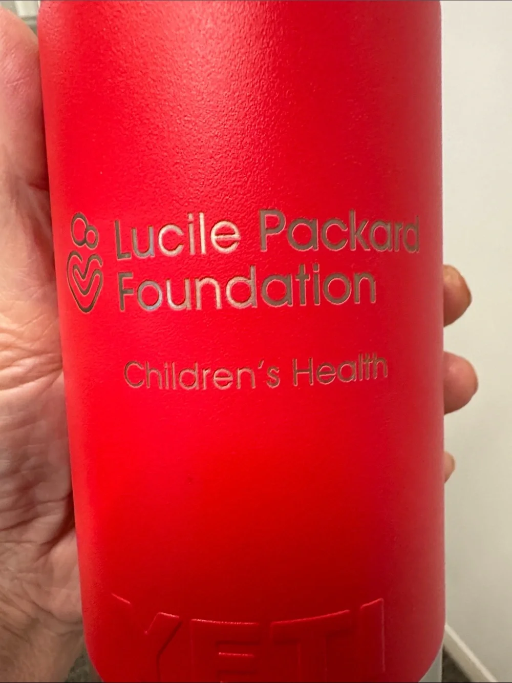 NWOT Yeti Red Bottle - Lucille Packard Foundation Children’s Health Logo - Picture 3 of 7